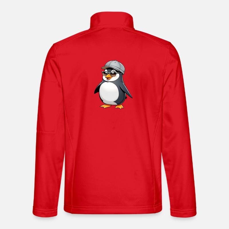 Cool Pingu mit Style - Unisex Softshelljacke - Rot