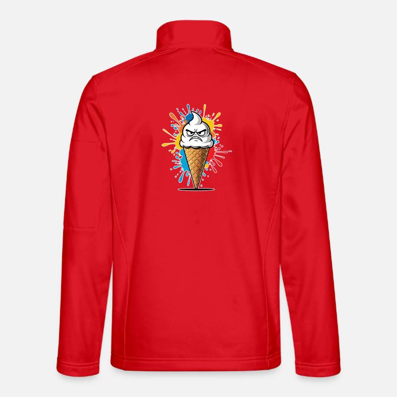Ausdrucksstarkes Eisdielen-Motiv - Unisex Softshell Jacket - red