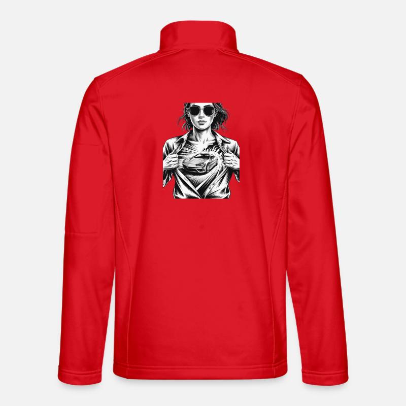 Conception de voiture de course - Veste en tissu softshell Unisexe - rouge