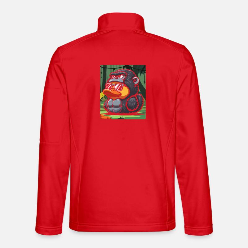 Urban gorilla with sunglasses - Unisex Softshell Jacket - red