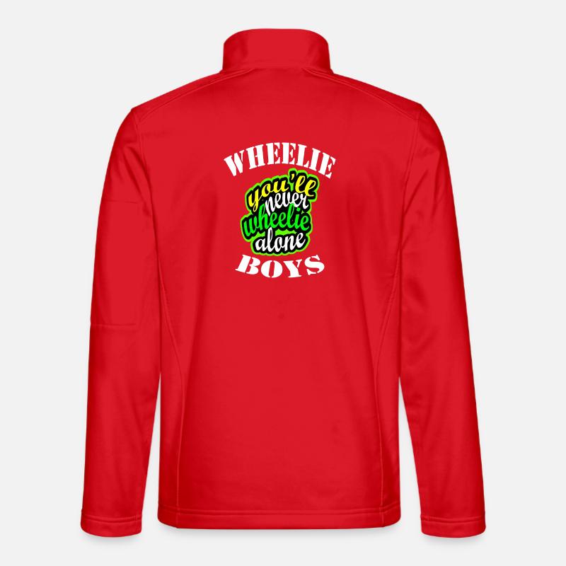 Wheelie Boys - Motorrad-Design - Unisex Softshelljacke - Rot