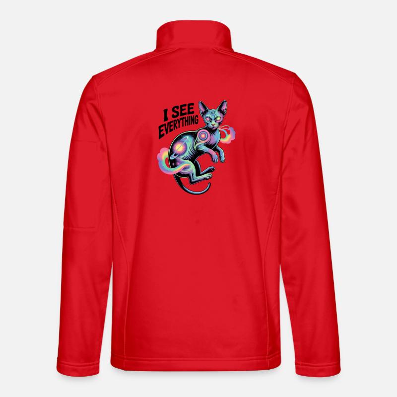 Illustrations du chat de la nébuleuse cosmique Veste en tissu softshell Unisexe