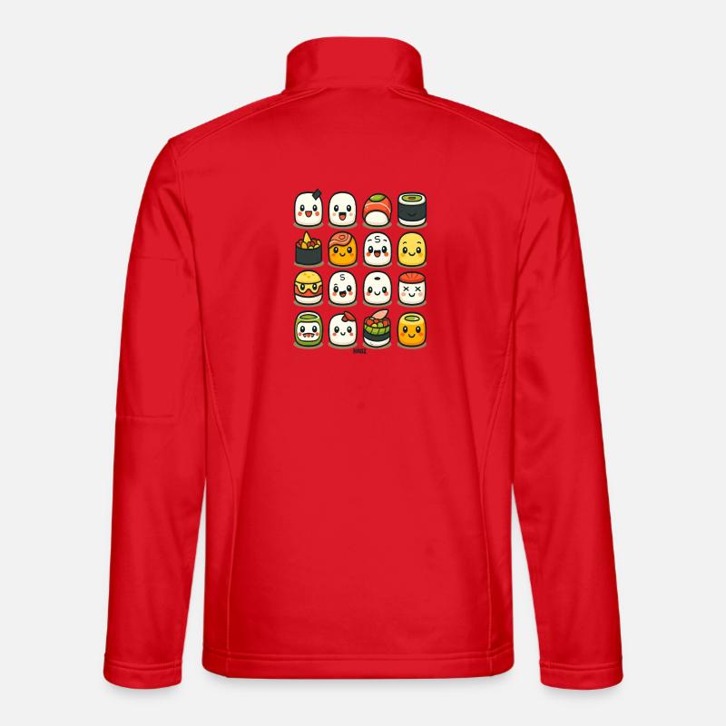 Kawaii Sushi Figuren - Unisex Softshelljacke - Rot