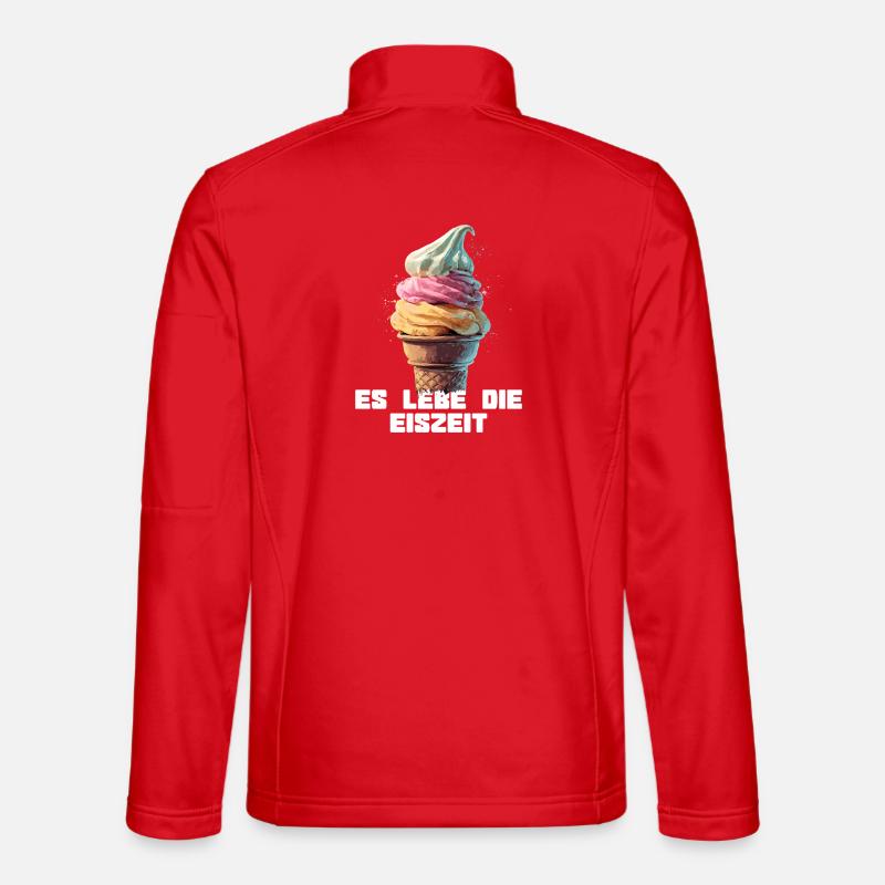 Es lebe die Eiszeit - Waffel - Unisex Softshelljacke - Rot