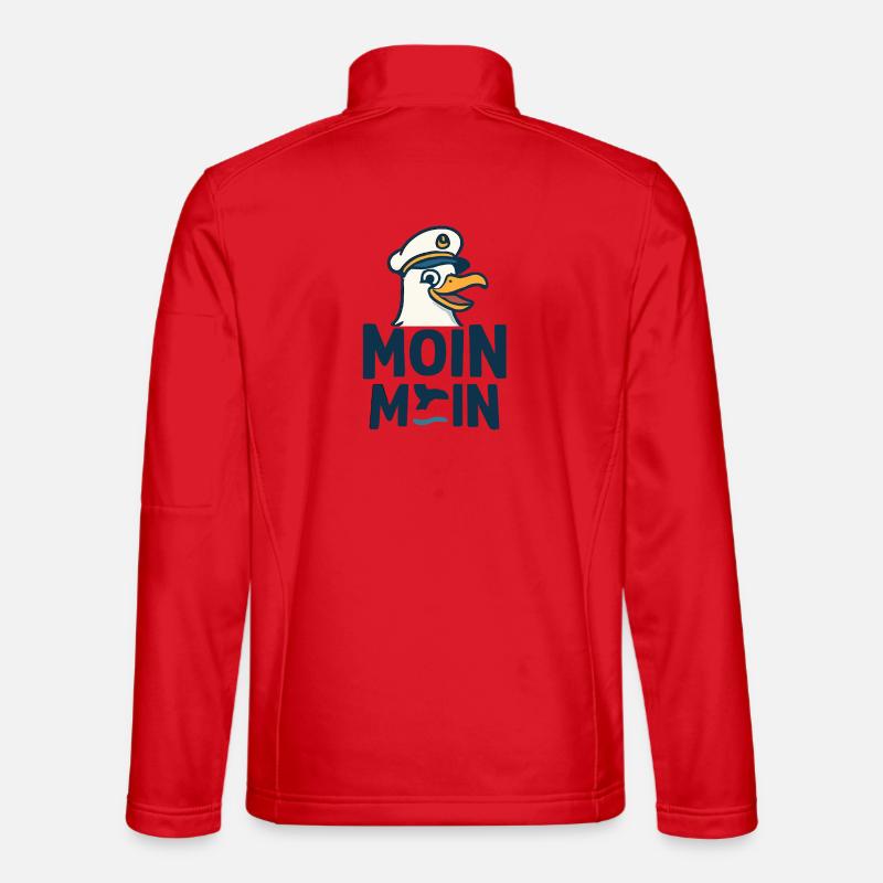 Captain's Gull MOIN MOIN Motif - Unisex Softshell Jacket - red