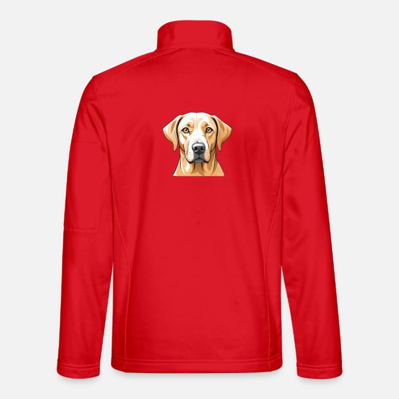 Labrador Kopfbild Illustration - Unisex Softshelljacke - Rot