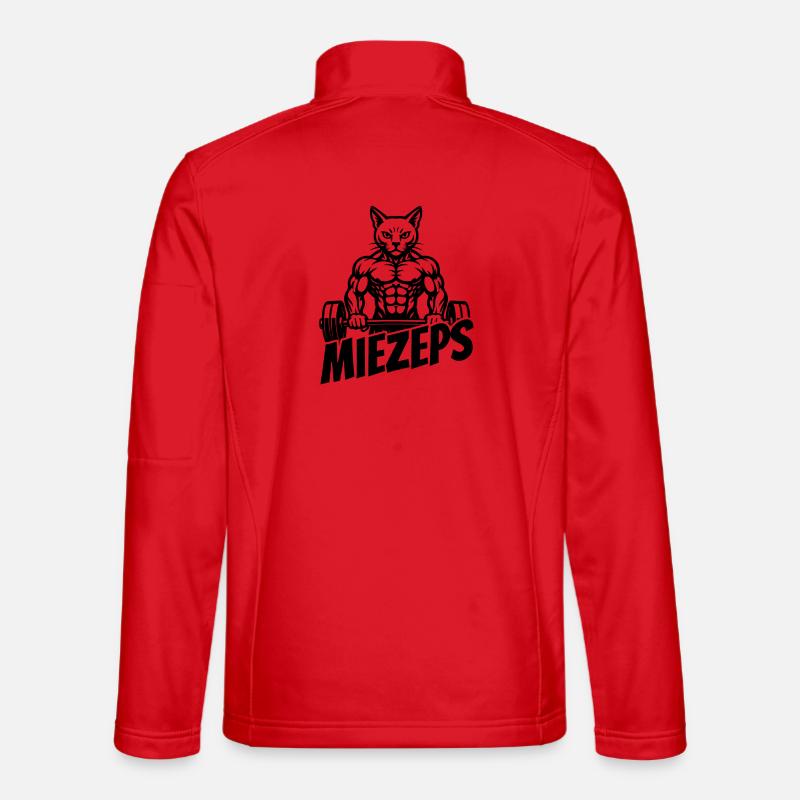 Miezeps - Muskelkater - Katze - Spruch - Unisex Softshelljacke - Rot
