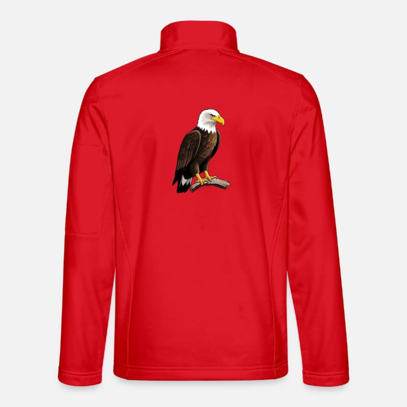 Imperial eagle on branch - Unisex Softshell Jacket - red