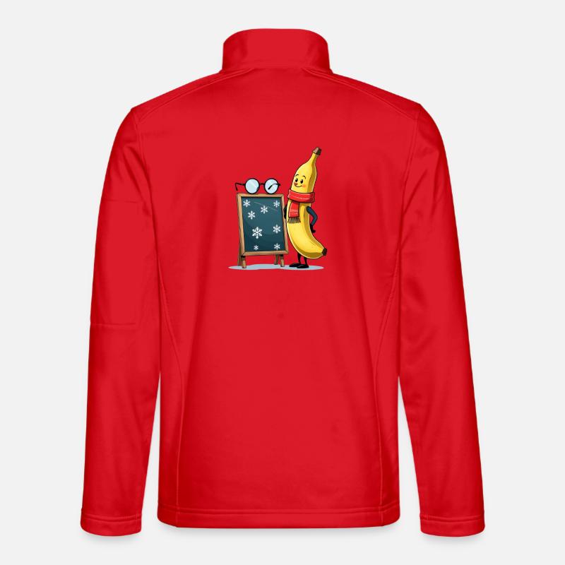 Winter banana with snowflake bar Unisex Softshell Jacket