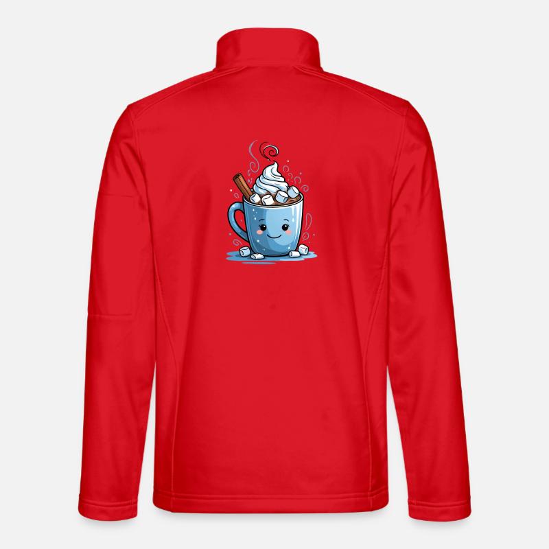 Kuscheliger Kakao-Mug mit Marshmallows - Unisex Softshelljacke - Rot