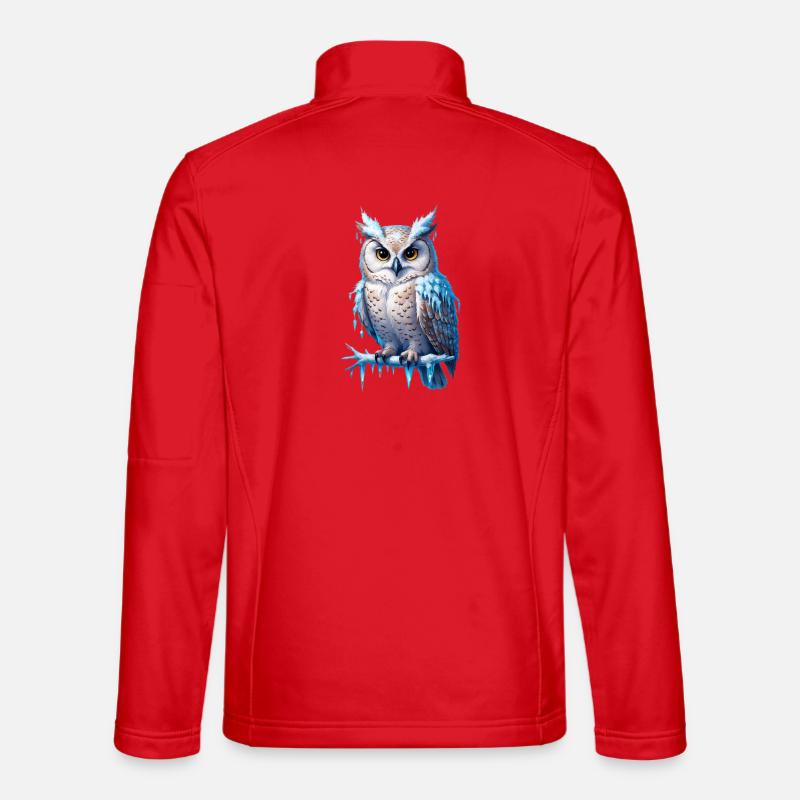Frosty Owl Majesty - Unisex Softshell Jacket - red