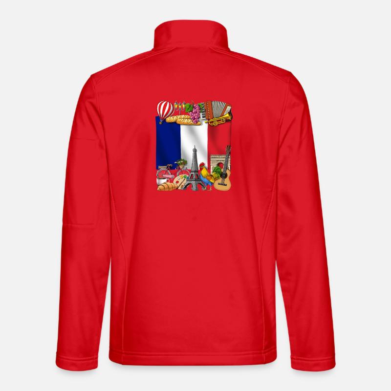 Frankreich - Unisex Softshelljacke - Rot