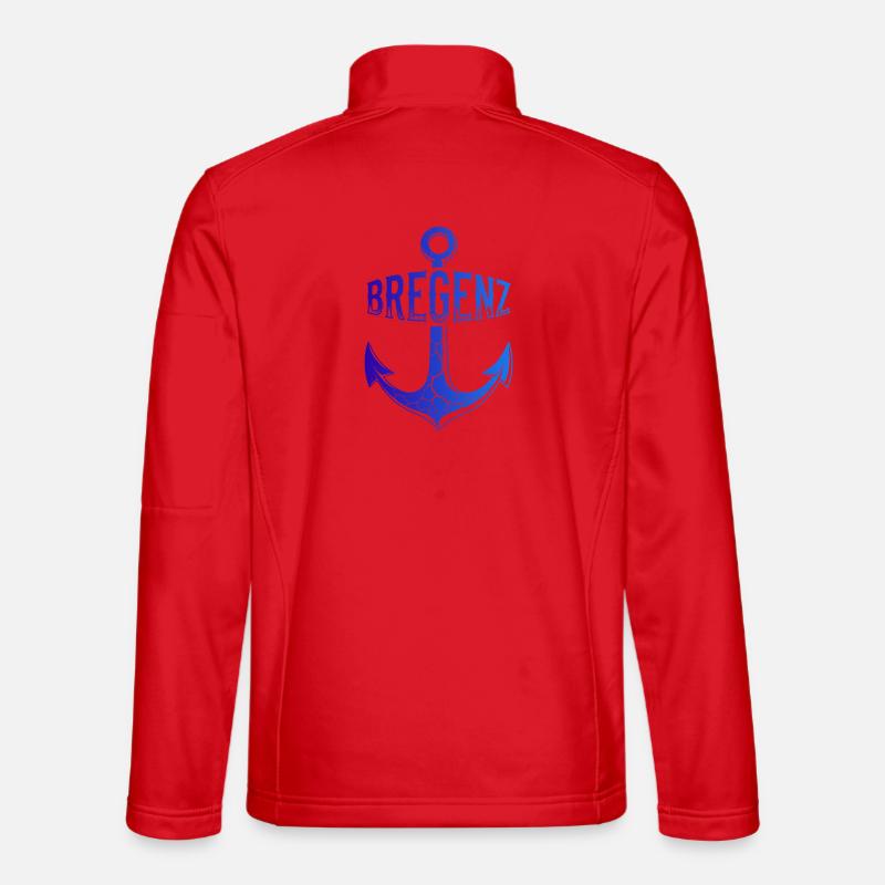 Anchor Bregenz Lake Constance Austria - Unisex Softshell Jacket - red