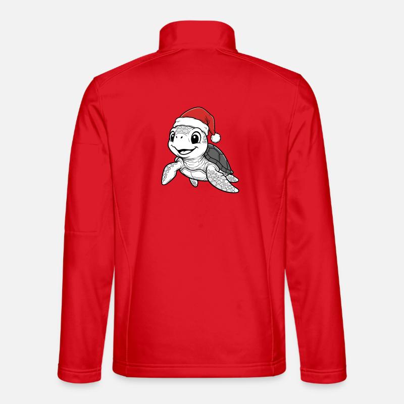 Christmas Turtle - Unisex Softshell Jacket - red