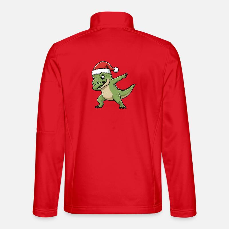Weihnachts T-Rex Dab Unisex Softshelljacke
