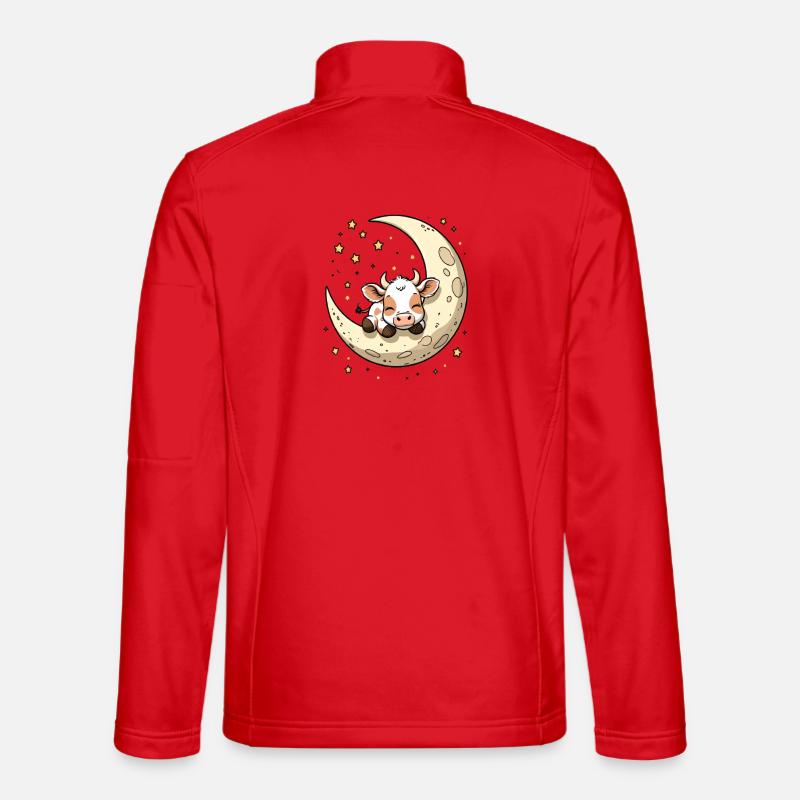 Moon Cow Dream - Unisex Softshell Jacket - red