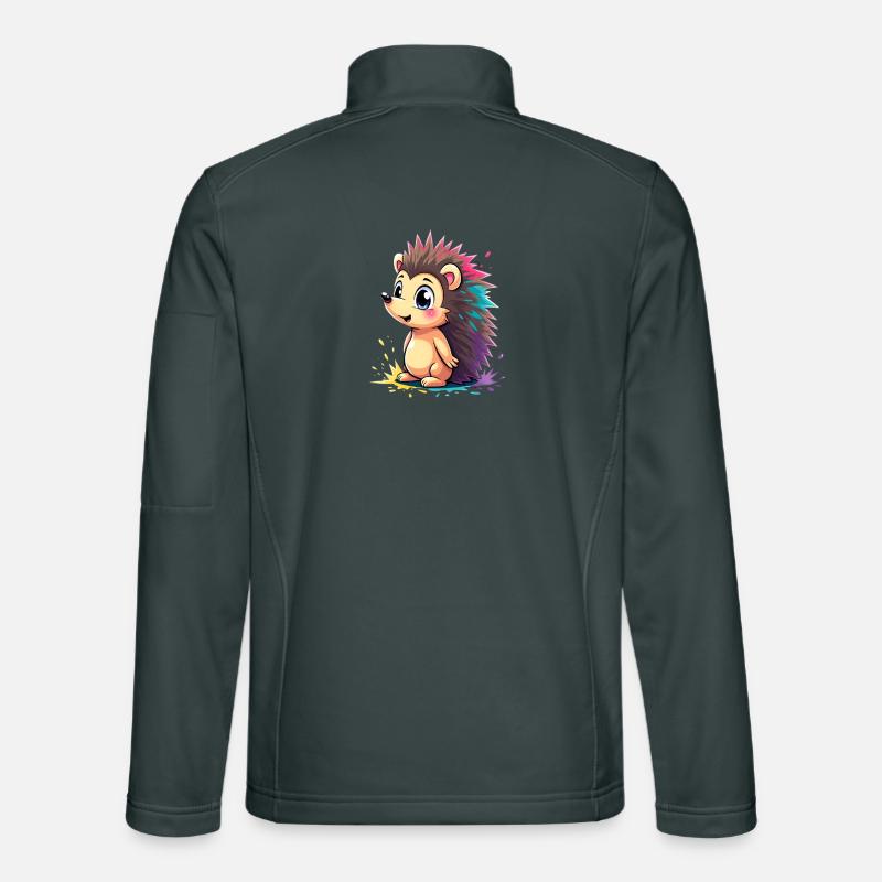 Rainbow spine hedgehog Unisex Softshell Jacket