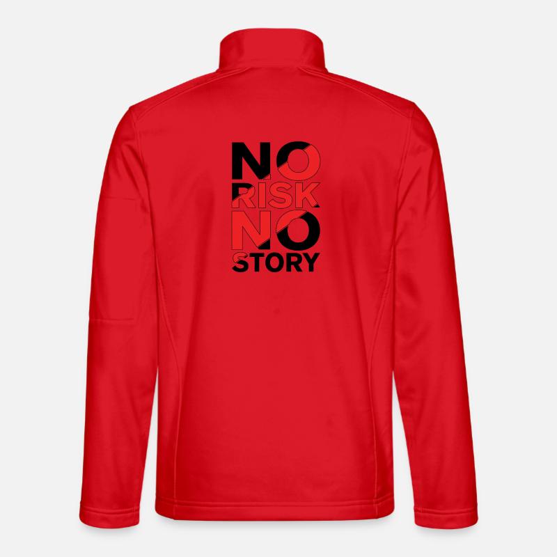 No Risk No Story - Unisex Softshell Jacket - red