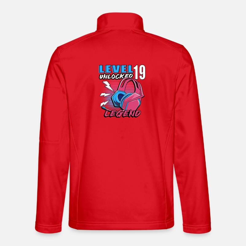 Level 19 Unlocked Legende Neon - Unisex Softshelljacke - Rot