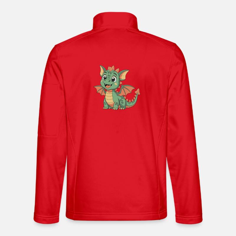 Süßer kleiner Drache - Unisex Softshelljacke - Rot