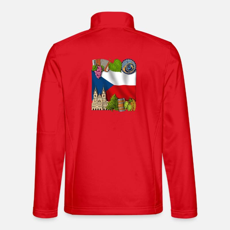 Tschechisch - Unisex Softshelljacke - Rot