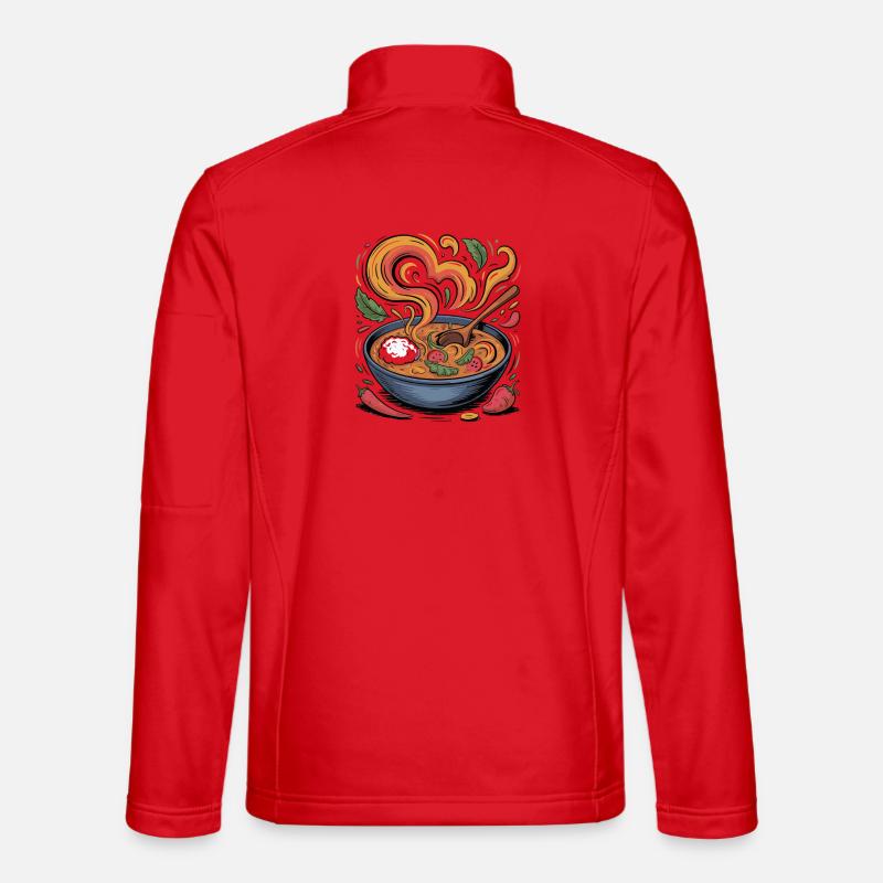 Ramen Heart Magic with Vegetable Scent - Unisex Softshell Jacket - red