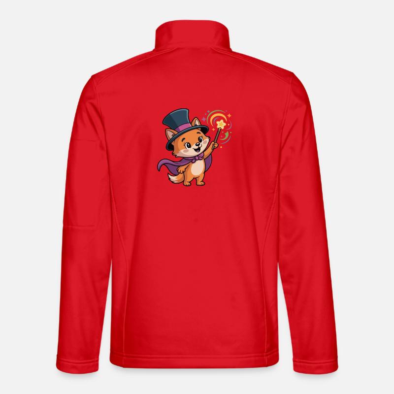 Magic Fox with Star Staff Unisex Softshell Jacket