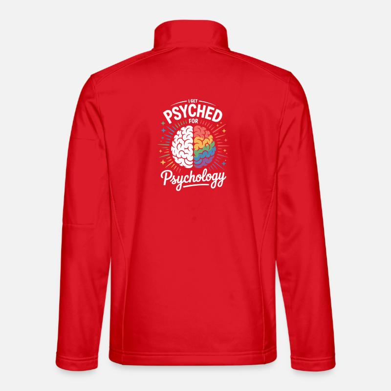 Psychedelic Psychology Brain - Unisex Softshell Jacket - red