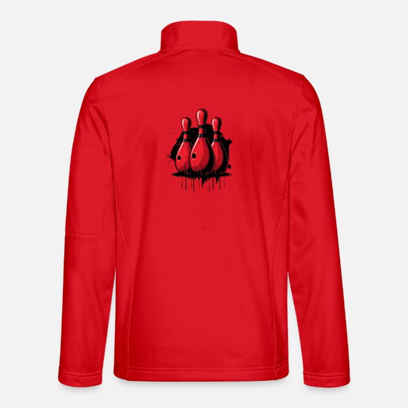 Bowling Pins - Unisex Softshell Jacket - red