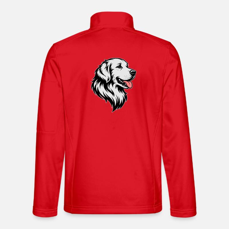 Golden Retriever - Unisex Softshell Jacket - red