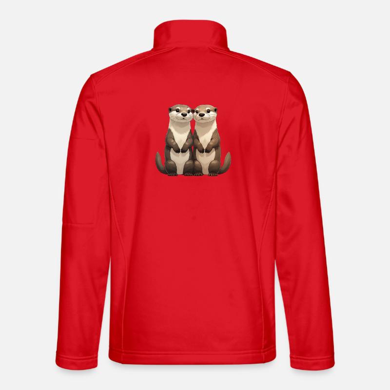 Zwei niedliche Erdmännchen Unisex Softshelljacke