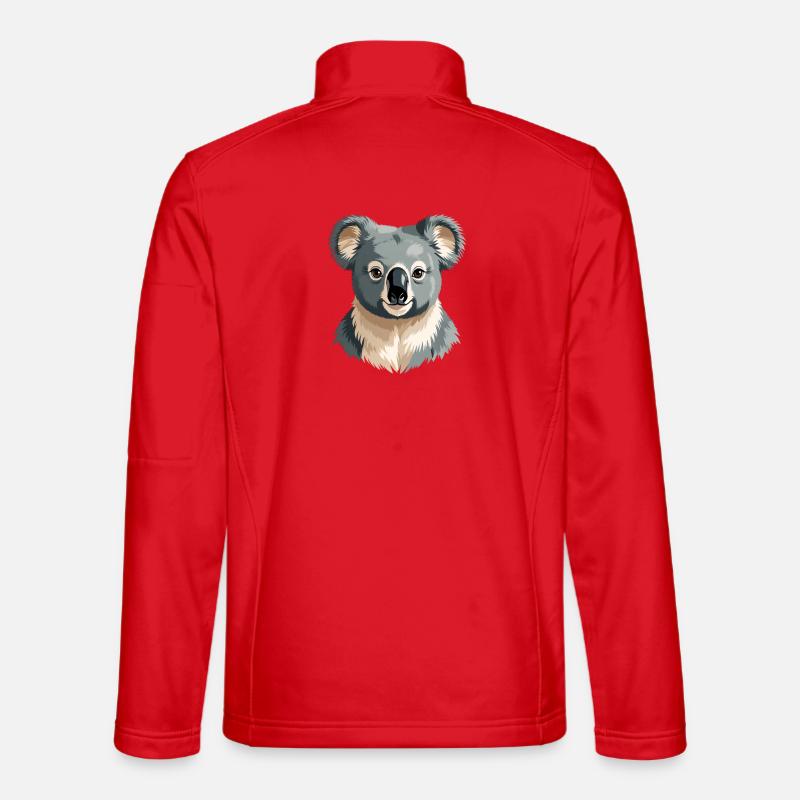 Sanfter Koala Portrait - Unisex Softshelljacke - Rot