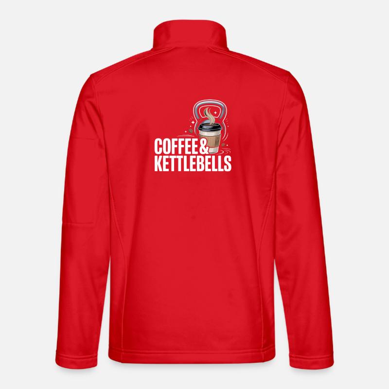 Kaffee & Kettlebells Duo - Unisex Softshelljacke - Rot