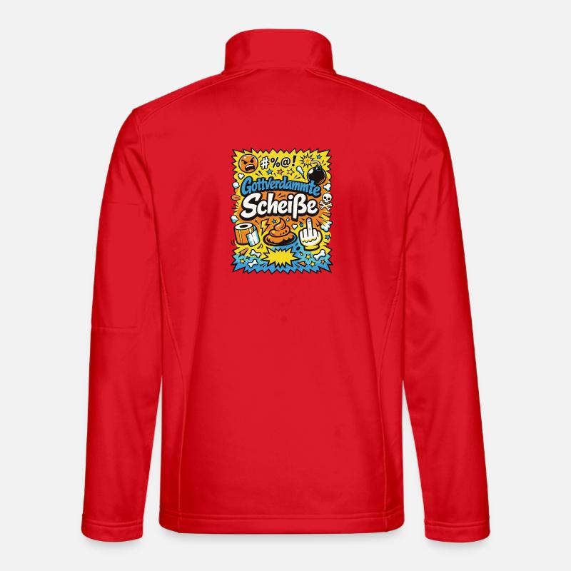 Gottverdammte Scheiße! Comic-Explosion - Unisex Softshelljacke - Rot