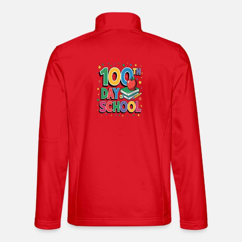 100th Day of School Celebration - Unisex Softshell Jacket - red