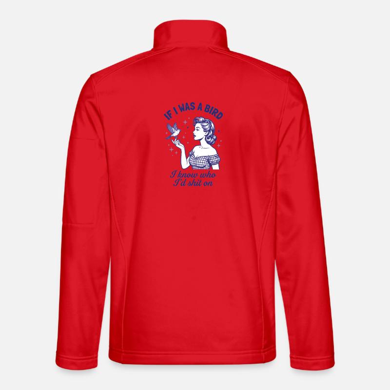 Déclaration rétro de Real Revenge Bird - Veste en tissu softshell Unisexe - rouge