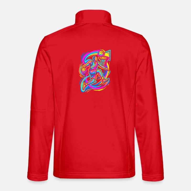 Basketball Dunk - Unisex Softshell Jacket - red