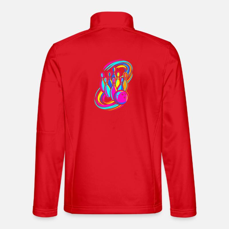 Bowling Pins - Unisex Softshell Jacket - red