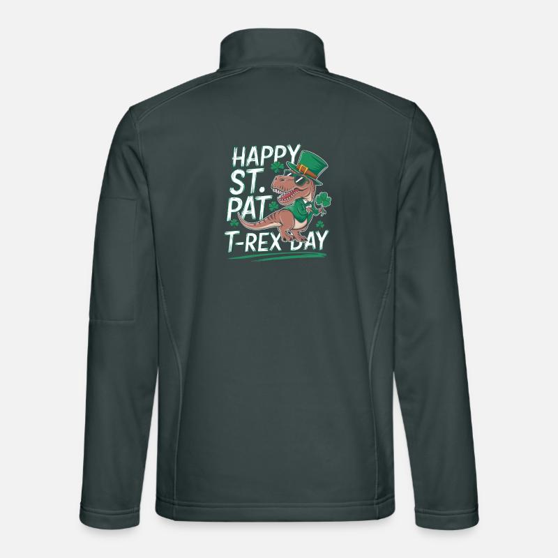 T-Rex pour la Saint-Patrick Veste en tissu softshell Unisexe