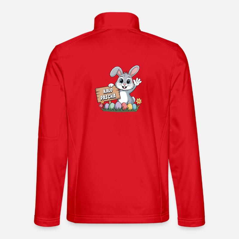 Kalo Pascha Easter Rabbit Greek Easter - Unisex Softshell Jacket - red