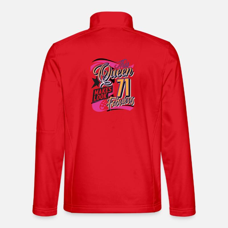 71st Birthday Queen - Unisex Softshell Jacket - red