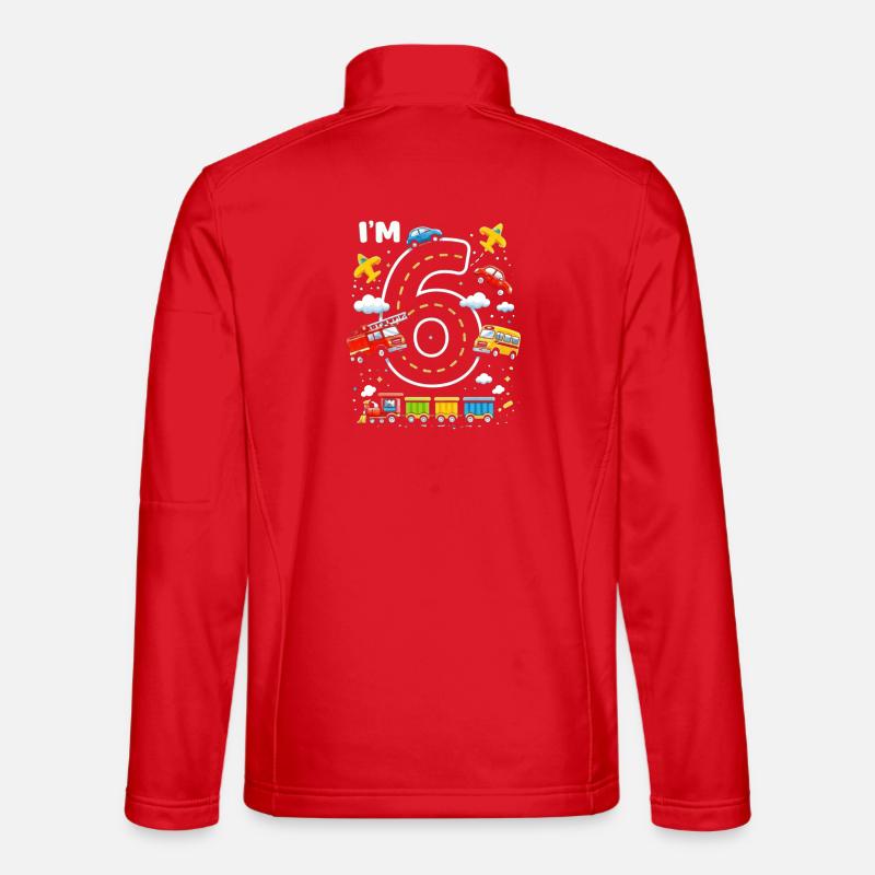Six Transportation Adventures - Unisex Softshell Jacket - red