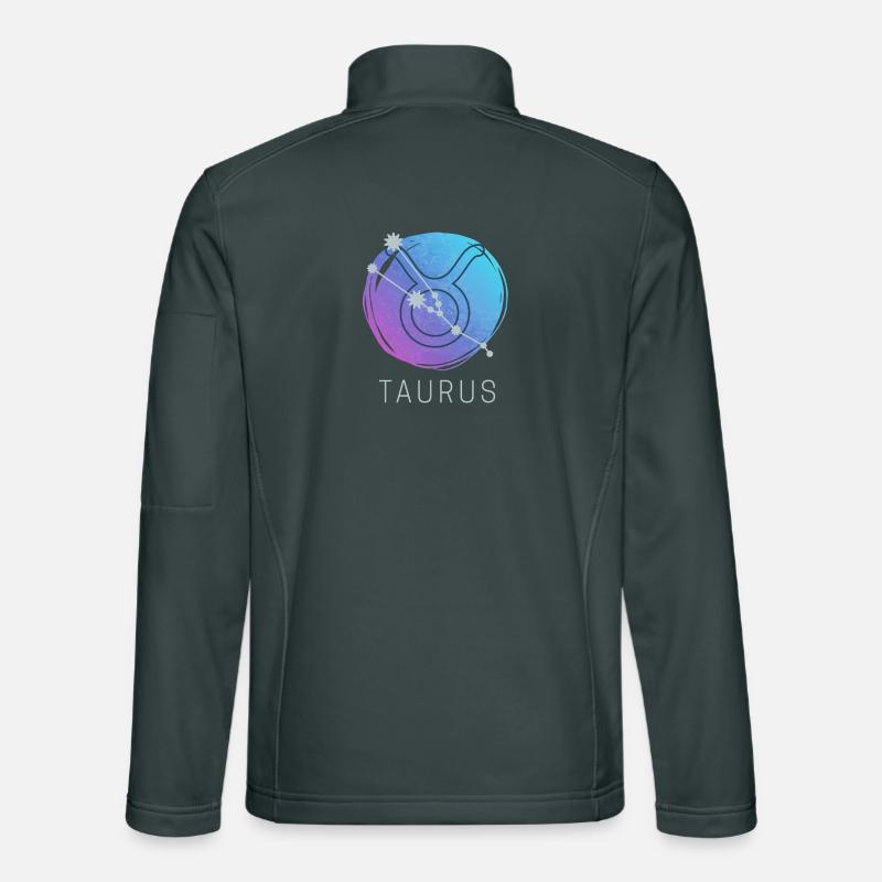 Taurus Stier Sternzeichen Aquarell Astrologie Unisex Softshelljacke