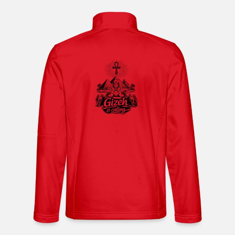 Gizeh is calling Ägypten Pyramiden Reise - Unisex Softshelljacke - Rot