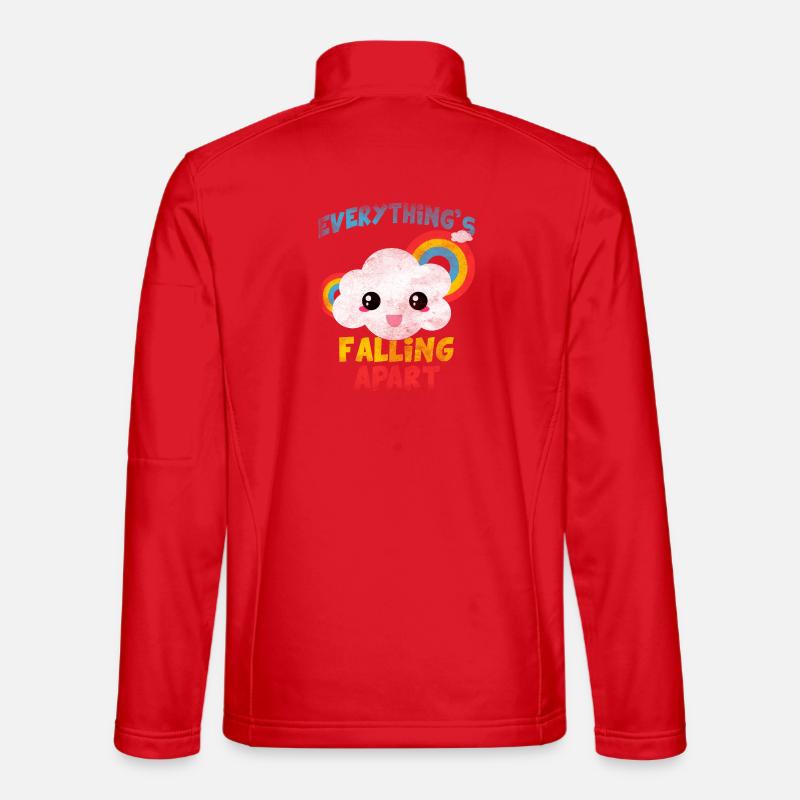 everything's falling apart Nuvoletta Arcobaleno - Unisex Softshell Jacket - red