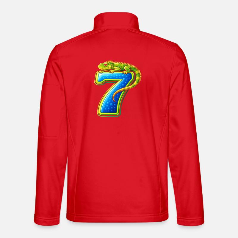 Green Dragon at 7 - Unisex Softshell Jacket - red
