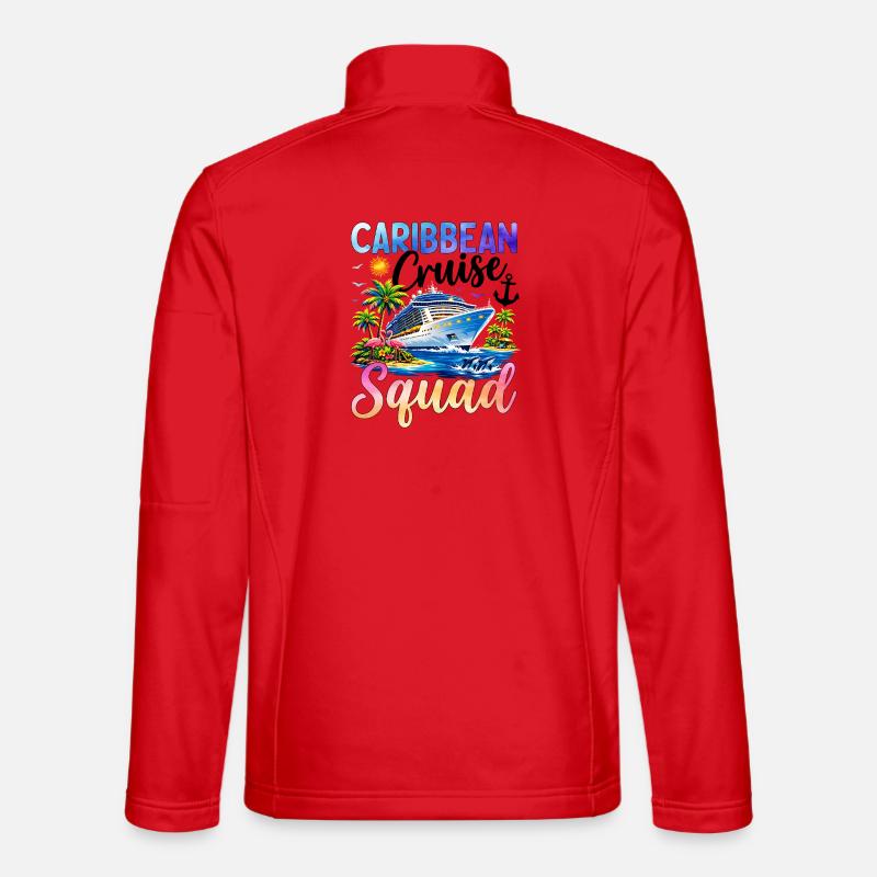 Caribbean Cruise Squad - Unisex Softshell Jacket - red