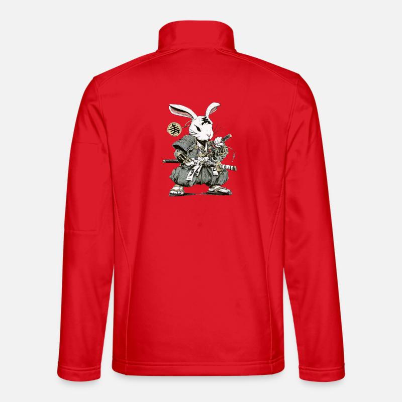 Rabbit Samurai Warrior with Katana Unisex Softshell Jacket