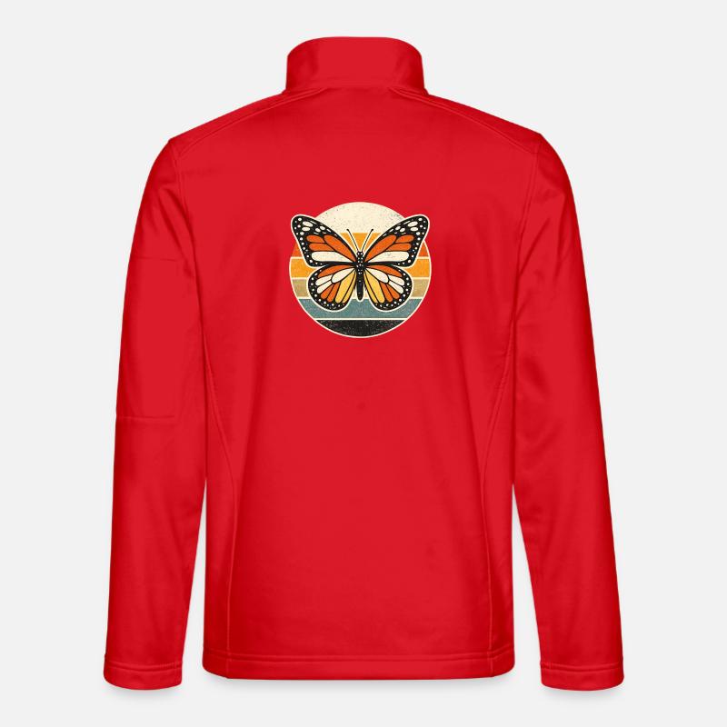 Butterfly Retro Sunset - Unisex Softshelljacke - Rot