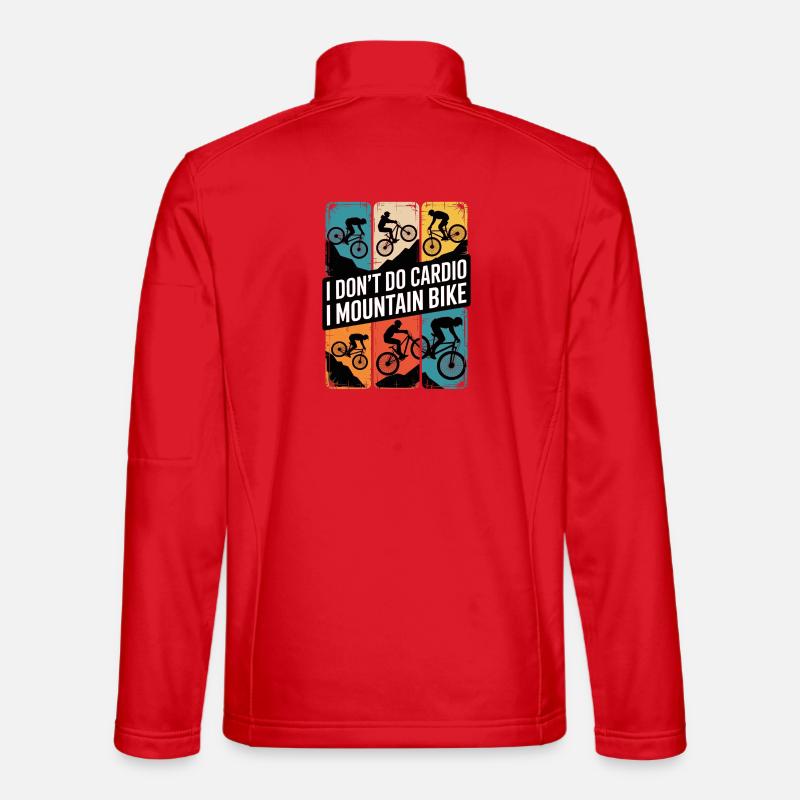 VTT, Descente, Action du cyclisme - Veste en tissu softshell Unisexe - rouge